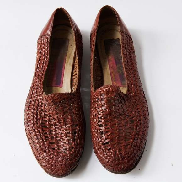80s - SUSAN BENNIS - WARREN EDWARDS - Loafer - Men\'s - 10 - Br Leather Woven main image 4